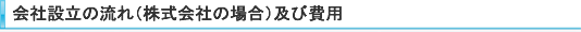 会社設立の流れ及び費用